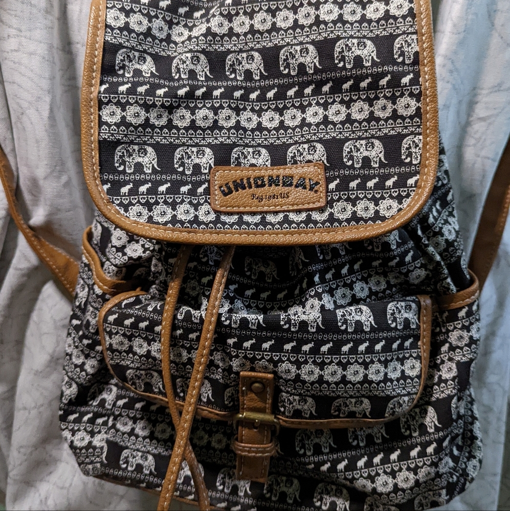 Elephant print backpack